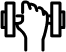 dumbell in hand icon